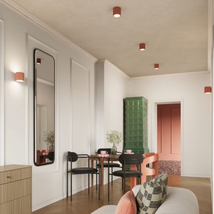 Spotlampe AURA 1xGU10/10W/230V 10 cm lyserød