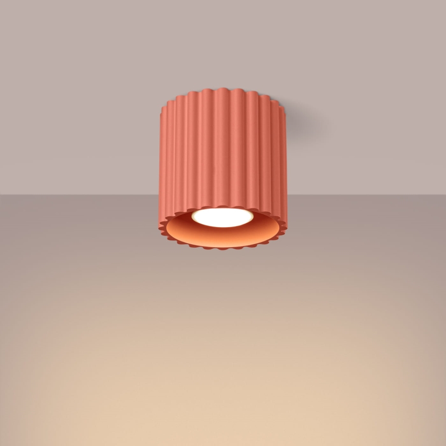 Spotlampe AURA 1xGU10/10W/230V Ø 10 cm lyserød
