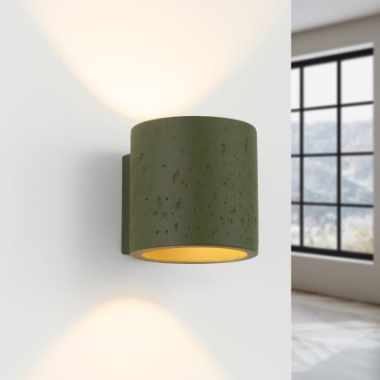 Vægspot ORBIS 1xG9/8W/230V beton/grøn