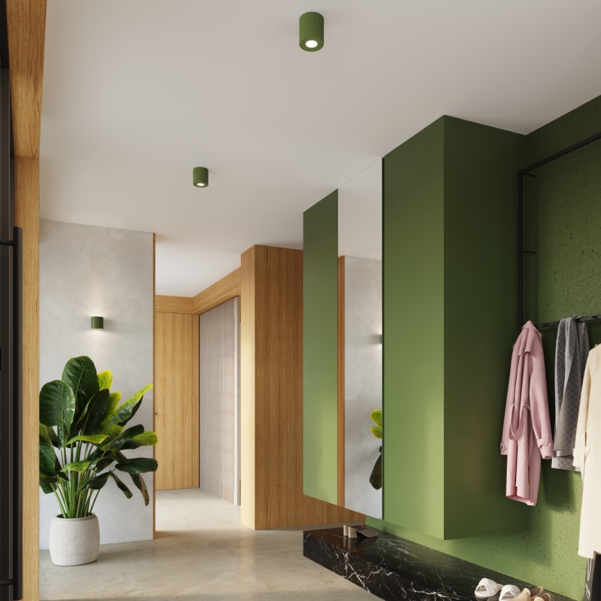 Vægspot ORBIS 1xG9/8W/230V beton/grøn