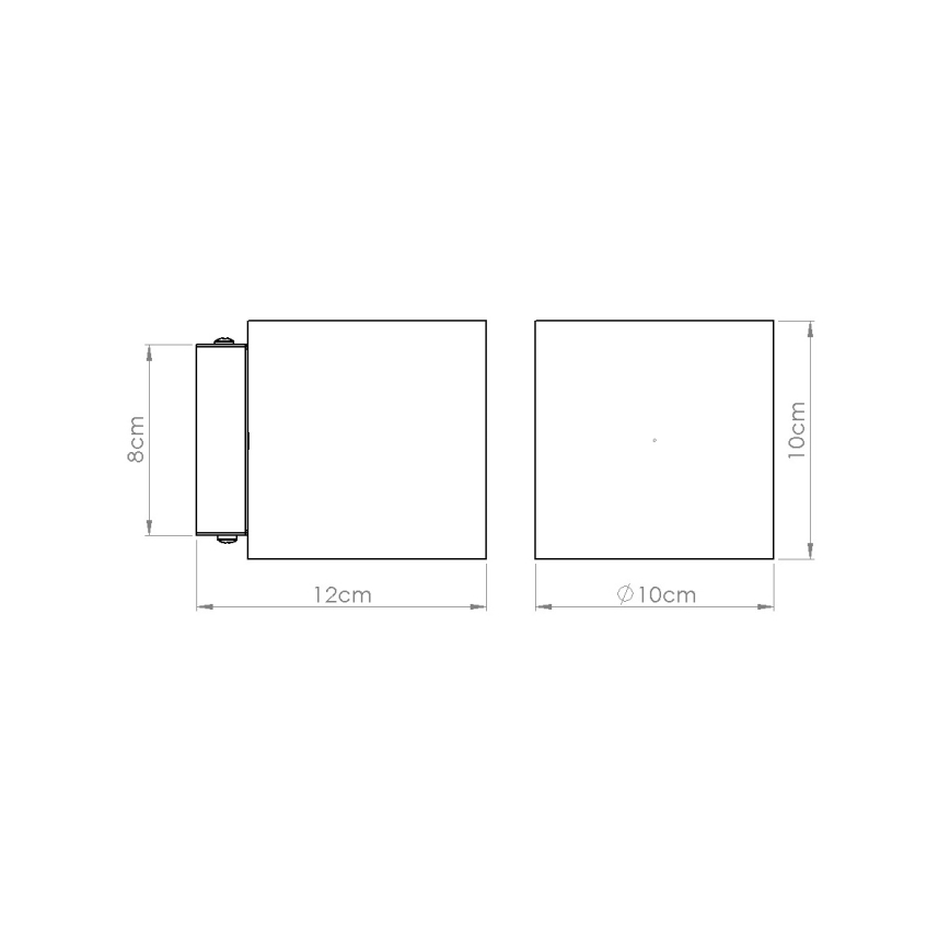 Vægspot ORBIS 1xG9/8W/230V beton/grøn