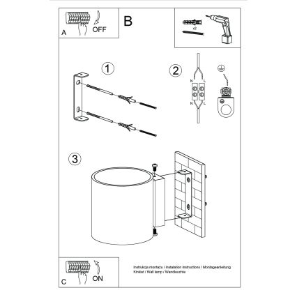 Vægspot ORBIS 1xG9/8W/230V beton/grøn