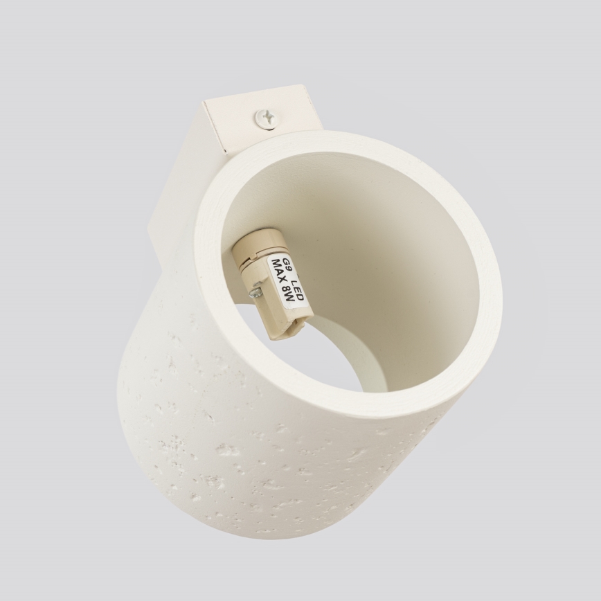 Vægspot ORBIS 1xG9/8W/230V beton/cremefarvet