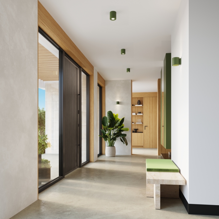 Spotlampe ORBIS 1xGU10/10W/230V beton/grøn