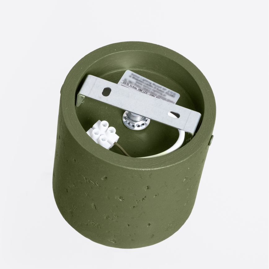 Spotlampe ORBIS 1xGU10/10W/230V beton/grøn