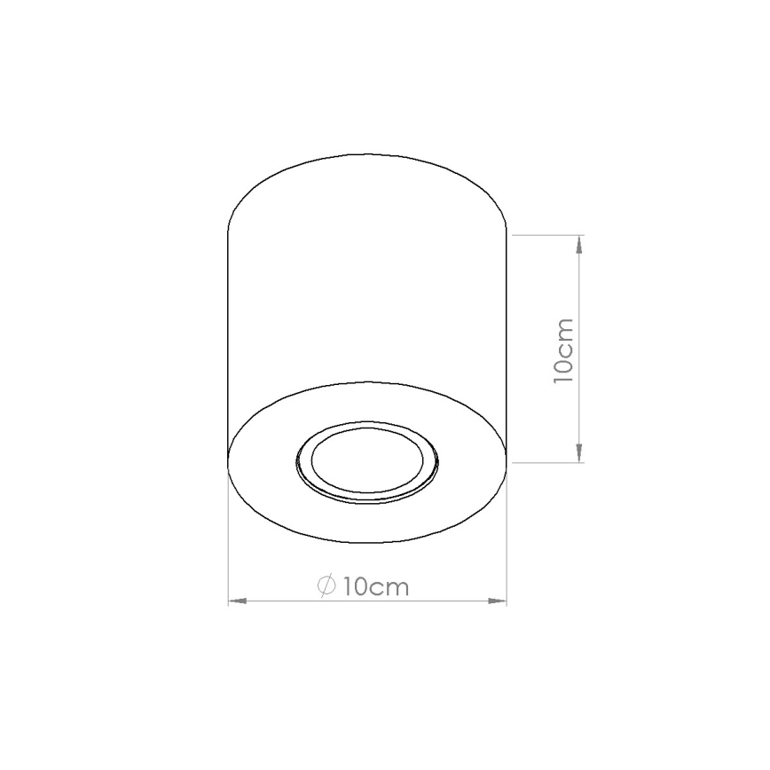 Spotlampe ORBIS 1xGU10/10W/230V beton/grøn