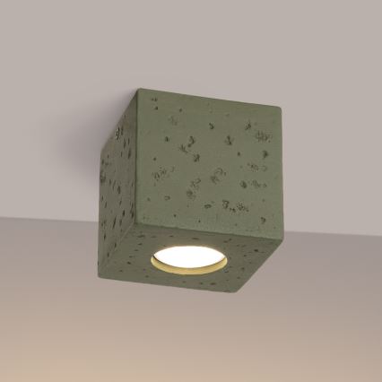Spotlampe QUAD 1xGU10/10W/230V beton/grøn