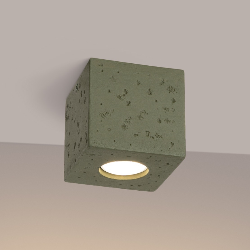 Spotlampe QUAD 1xGU10/10W/230V beton/grøn