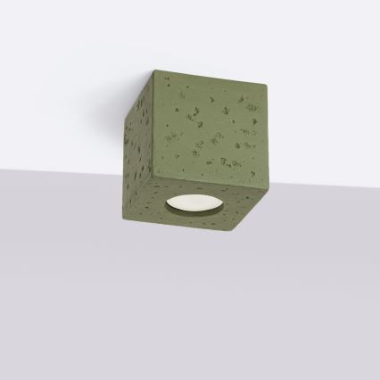 Spotlampe QUAD 1xGU10/10W/230V beton/grøn