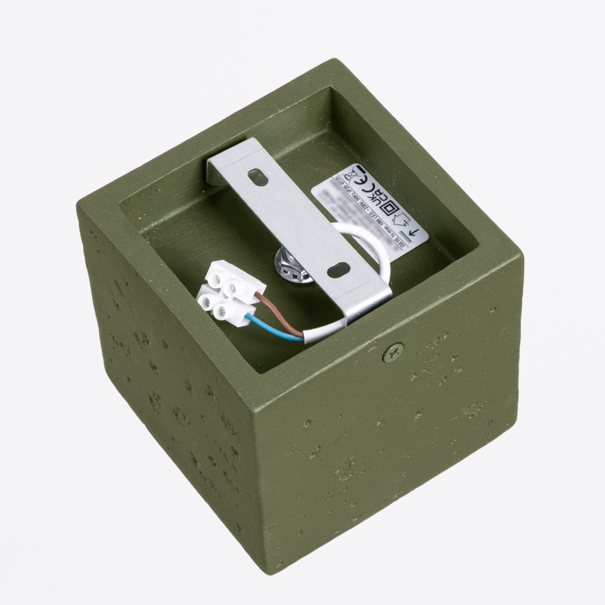 Spotlampe QUAD 1xGU10/10W/230V beton/grøn