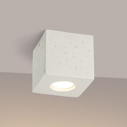 Spotlampe QUAD 1xGU10/10W/230V beton/cremefarvet