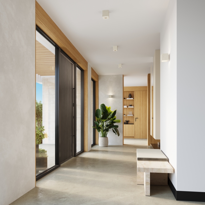 Spotlampe QUAD 1xGU10/10W/230V beton/cremefarvet