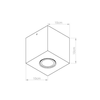 Spotlampe QUAD 1xGU10/10W/230V beton/cremefarvet