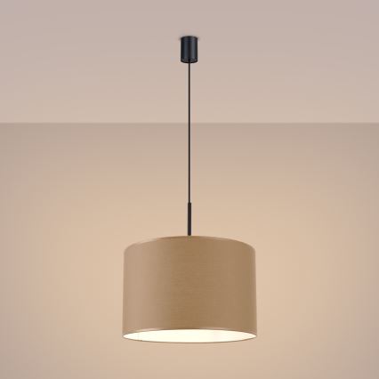 Pendel på ledning NEVIA 1xE27/15W/230V Ø 40 cm taupe