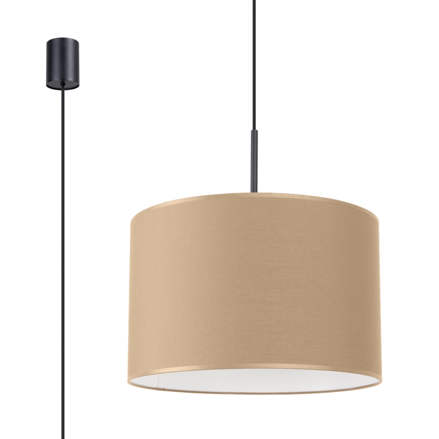 Pendel på ledning NEVIA 1xE27/15W/230V Ø 40 cm taupe
