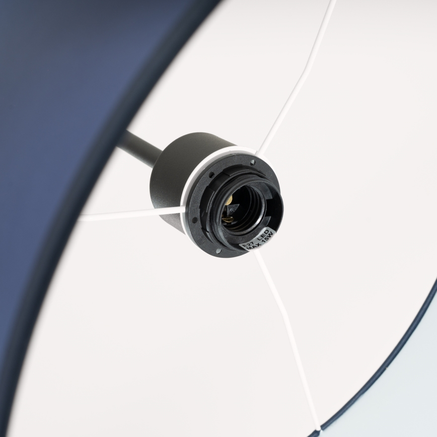 Pendel på ledning NEVIA 1xE27/15W/230V Ø 40 cm blå