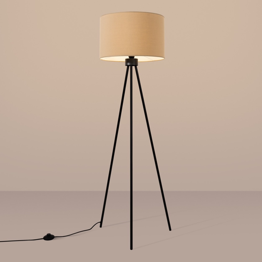 Gulvlampe NEVIA 1xE27/15W/230V taupe