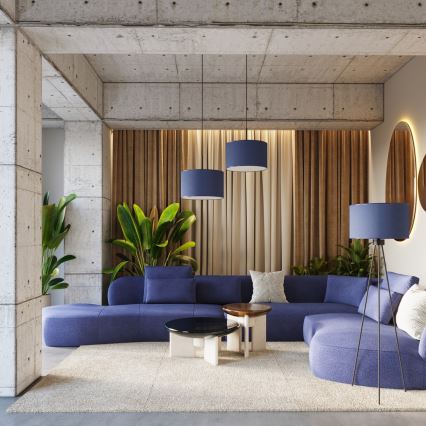 Gulvlampe NEVIA 1xE27/15W/230V blå