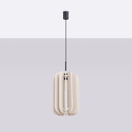 Pendel på ledning MULA 1xE27/15W/230V Ø 27 cm cremefarvet