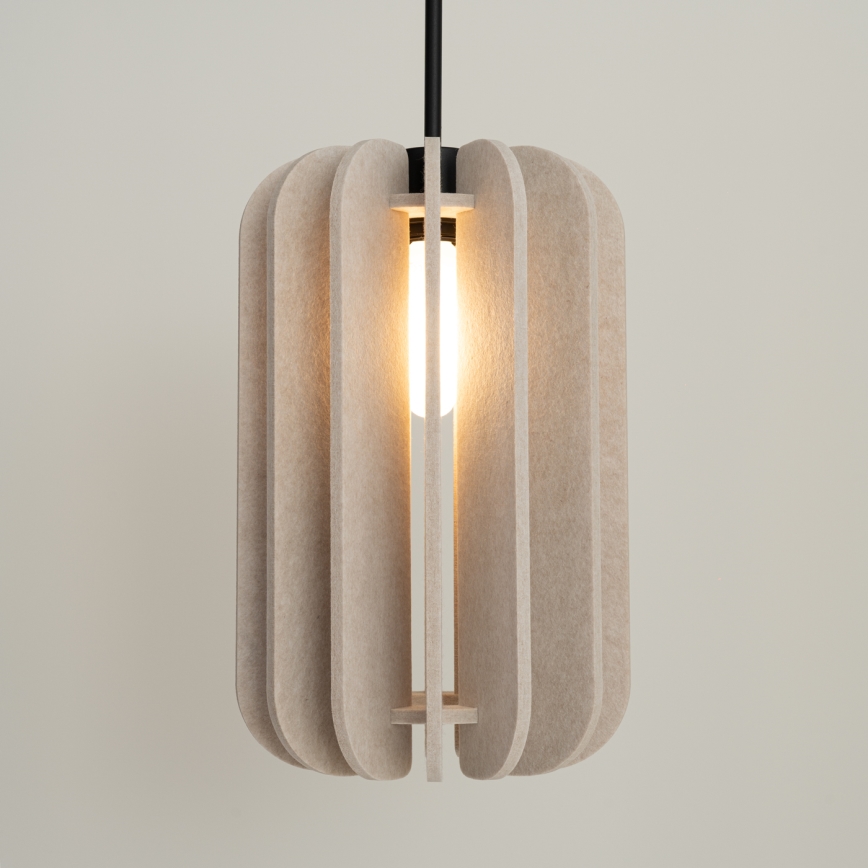 Pendel på ledning MULA 1xE27/15W/230V Ø 27 cm cremefarvet