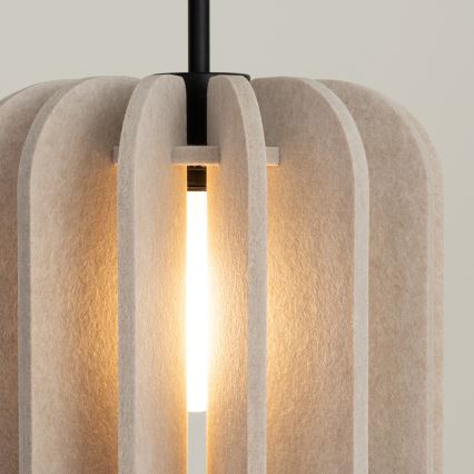Pendel på ledning MULA 1xE27/15W/230V Ø 27 cm cremefarvet
