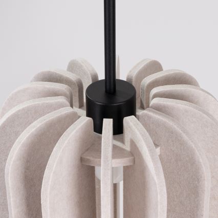 Pendel på ledning MULA 1xE27/15W/230V Ø 27 cm cremefarvet