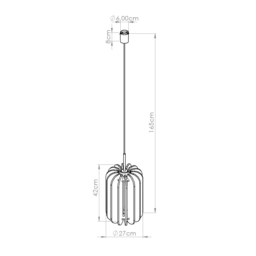 Pendel på ledning MULA 1xE27/15W/230V Ø 27 cm cremefarvet