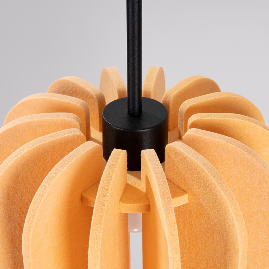 Pendel på ledning MULA 1xE27/15W/230V Ø 27 cm gul