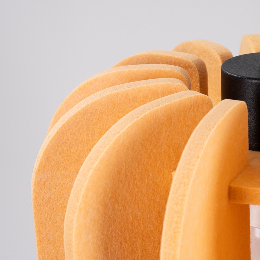 Pendel på ledning MULA 1xE27/15W/230V Ø 27 cm gul