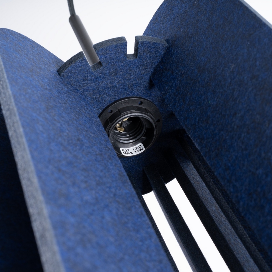 Pendel på kabel MULA 1xE27/15W/230V Ø 27 cm blå