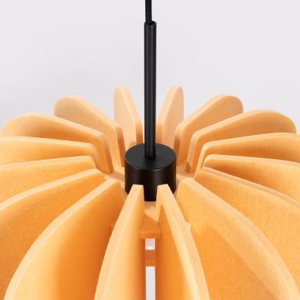 Pendel på ledning MULA 1xE27/15W/230V Ø 45 cm gul