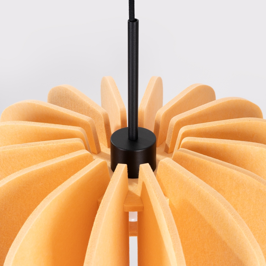 Pendel på ledning MULA 1xE27/15W/230V Ø 45 cm gul