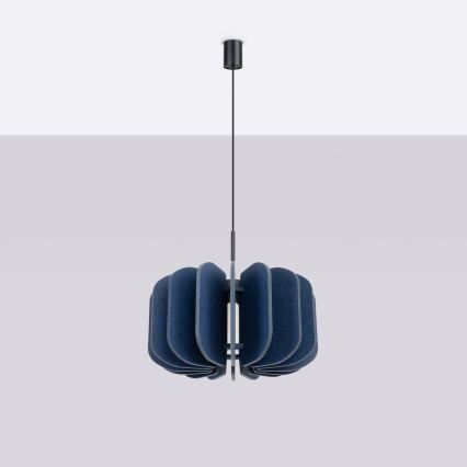 Pendel med kabel MULA 1xE27/15W/230V Ø 45 cm blå