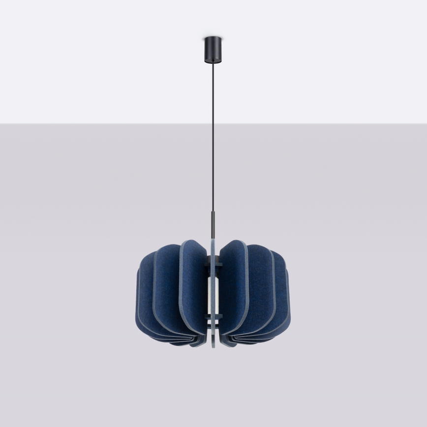 Pendel med kabel MULA 1xE27/15W/230V Ø 45 cm blå