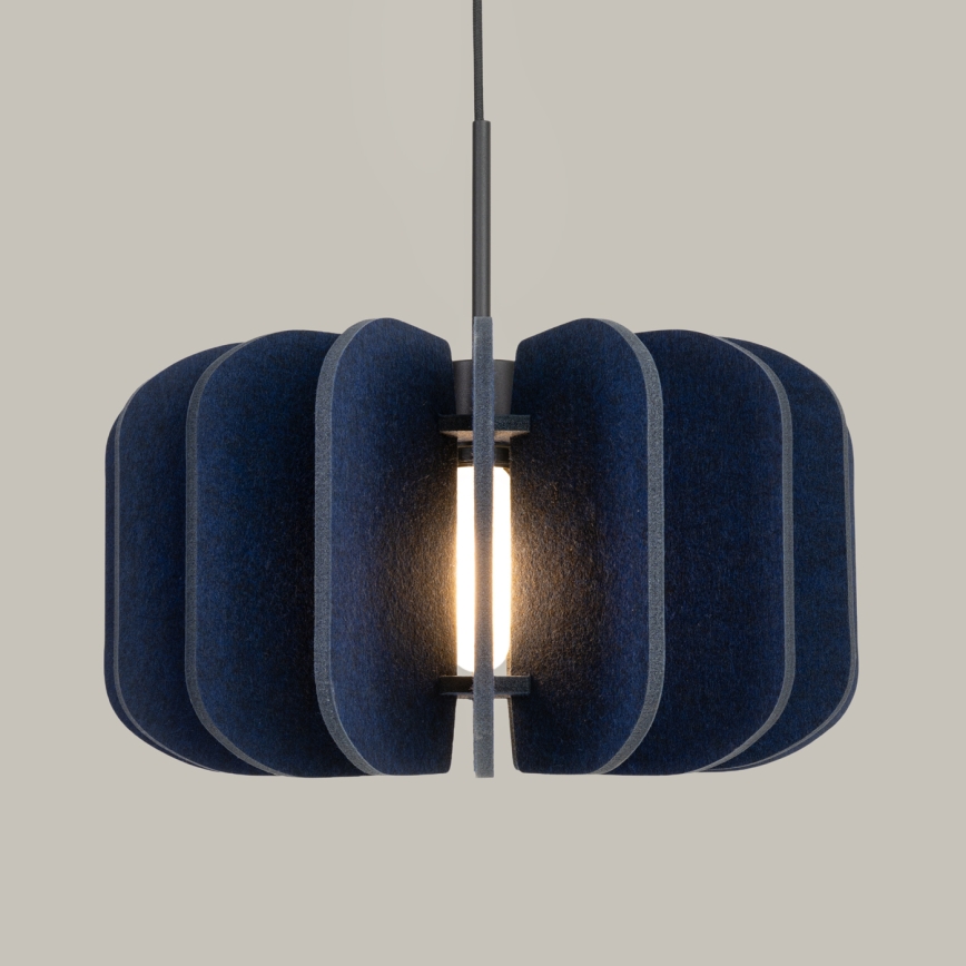 Pendel med kabel MULA 1xE27/15W/230V Ø 45 cm blå
