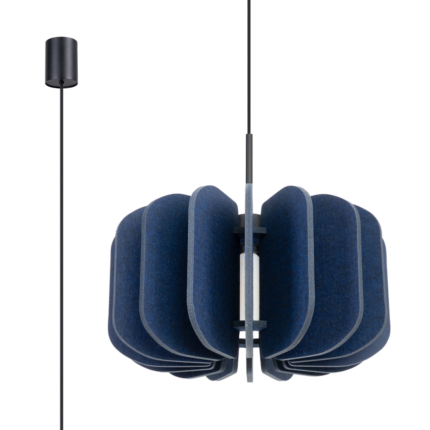 Pendel med kabel MULA 1xE27/15W/230V Ø 45 cm blå