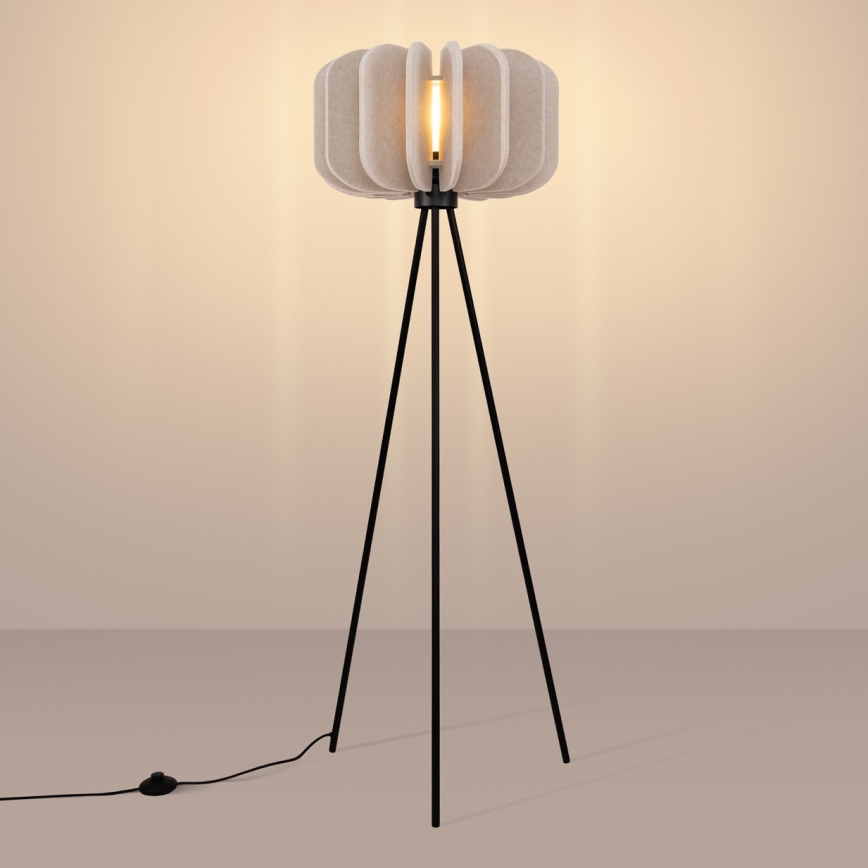 Gulvlampe MULA 1xE27/15W/230V cremefarvet