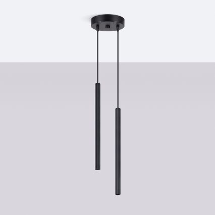 Pendellampe ARCHE 2xG9/8W/230V sort