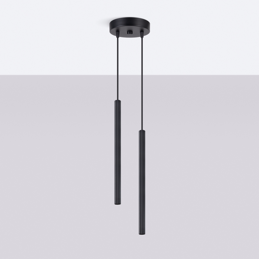 Pendellampe ARCHE 2xG9/8W/230V sort