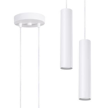 Pendellampe på kabel LAGOS 2xGU10/10W/230V hvid