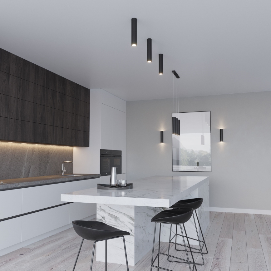 Pendellampe på wire LAGOS 2xGU10/10W/230V sort