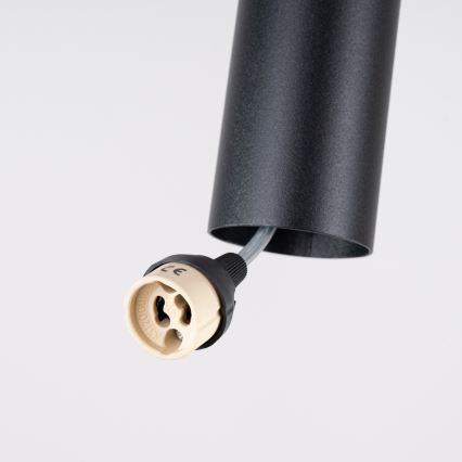 Pendellampe på wire LAGOS 2xGU10/10W/230V sort