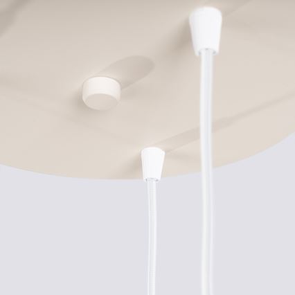 Pendel på kabel ESTRIA 3xE14/10W/230V Ø 30 cm cremefarvet