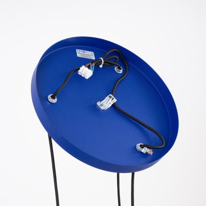 Pendel på ledning ESTRIA 3xE14/10W/230V Ø 30 cm blå