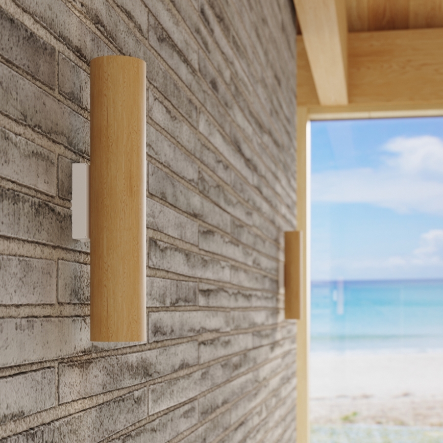 Væglampe LINO 2xGU10/10W/230V bøg