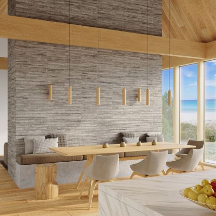 Væglampe LINO 2xGU10/10W/230V bøg