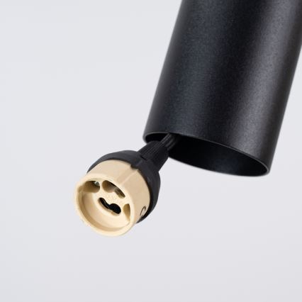 Pendellampe PELTA på wire 1xGU10/10W/230V sort/creme