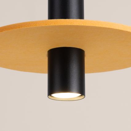 Loftpendel på kabel PELTA 1xGU10/10W/230V, sort/gul