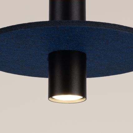 Pendellampe på kabel PELTA 1xGU10/10W/230V sort/blå