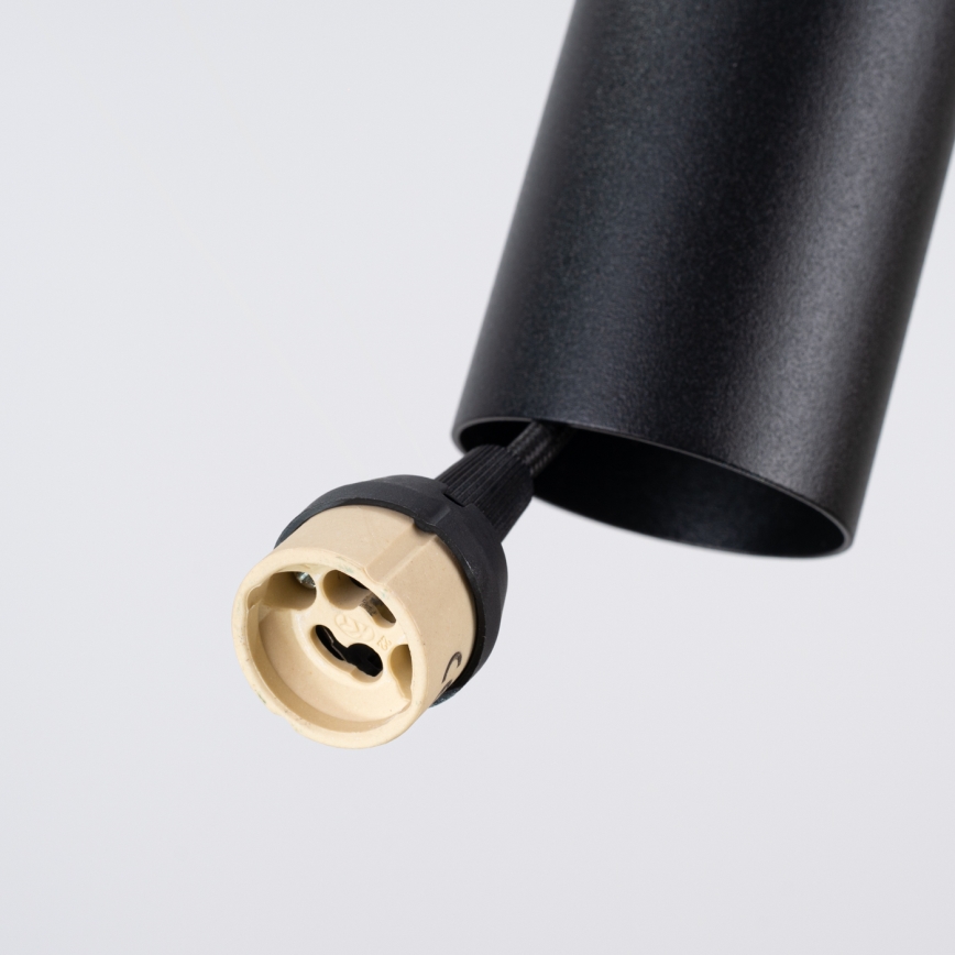 Pendellampe på kabel PELTA 1xGU10/10W/230V sort/blå